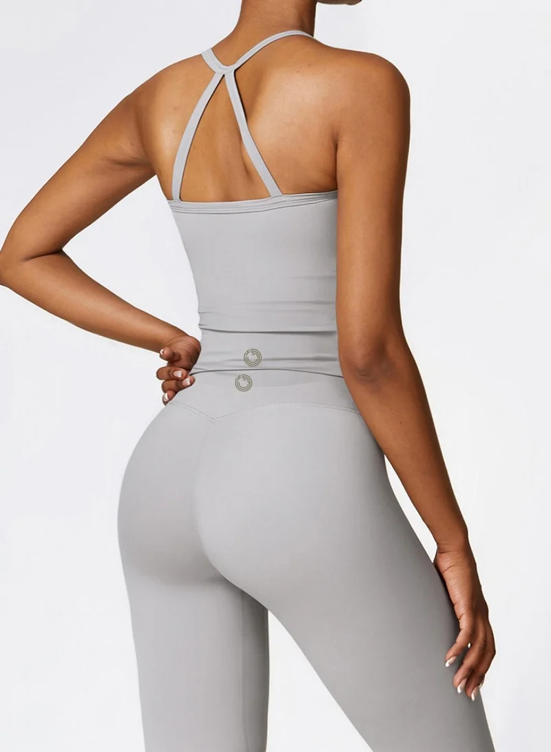Kawn.yoga  Womens X Back Square Neckline Cami Top for Women | Best Price UAE